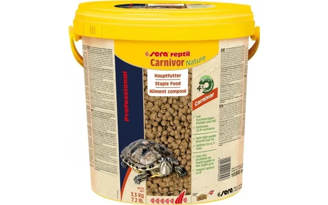 Sera Reptil Professional Carnivor Nature 10 L - Granulat Foder Til Krybdyr Tilskudsfoder