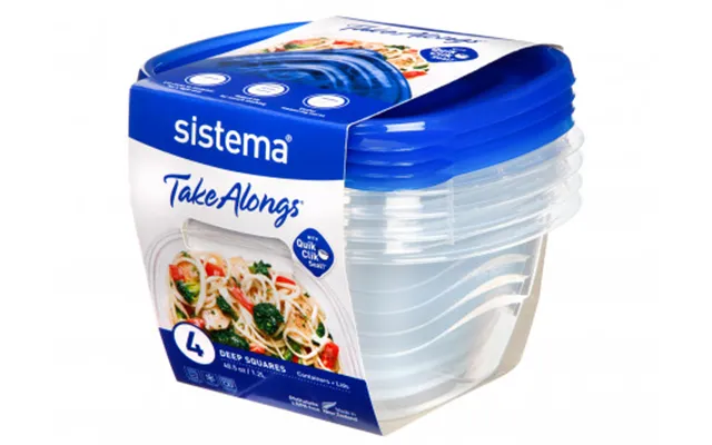 Sistema 1,2l Deep Square 4-pak Takealongs