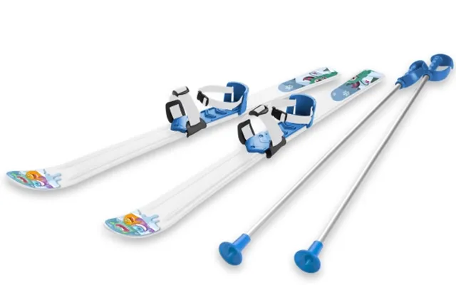 Ski Til Børn 70 Cm Med Skistave - Hvid Blå