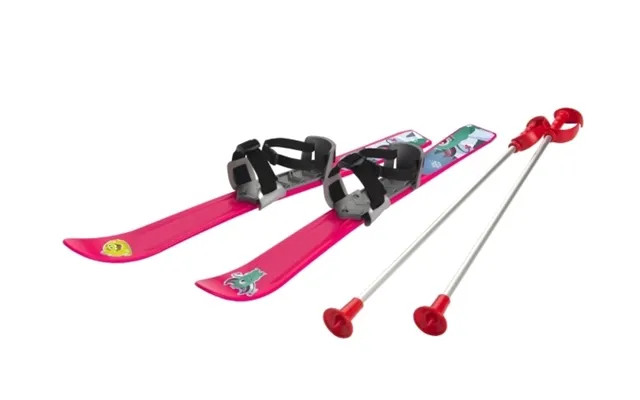 Ski Til Børn 70 Cm Med Skistave - Pink