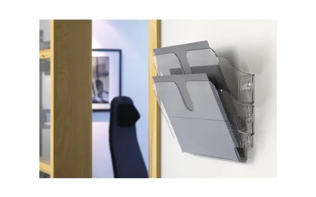Skråfag Durable Flexiplus 2 X A4 Liggende Tværformat Transparent - Til Vægmontering