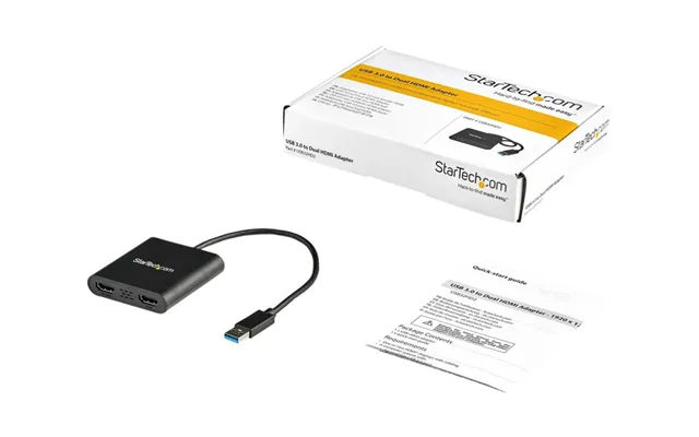 Startech Usb 3.0 To Dual Hdmi Adapter, 1x 4k 30hz & 1x 1080p, External Video & Graphics Card, Usb Type-a To Hdmi Dual Mo