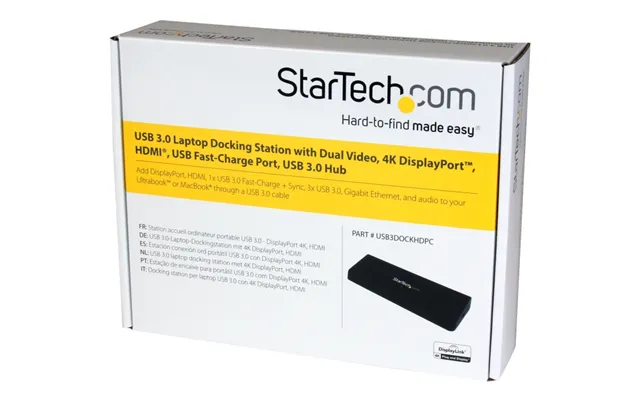 Startech.com Usb 3.0 Docking Station Dual Monitor With Hdmi & 4k Displayport, 4x Usb-a, Gigabit Ethernet, Usb Type A Uni