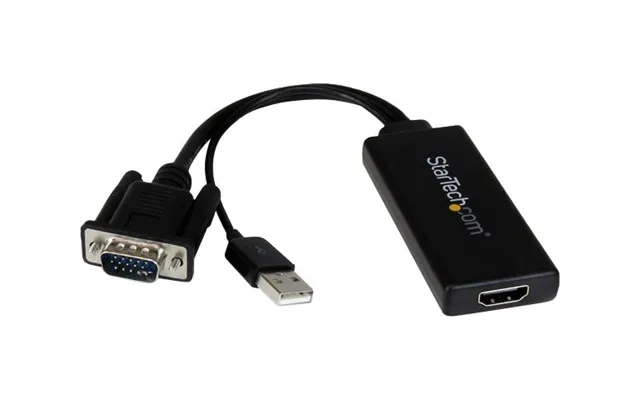 Startech.com Vga To Hdmi Adapter With Usb Audio & Power - Portable Vga To Hdmi Converter