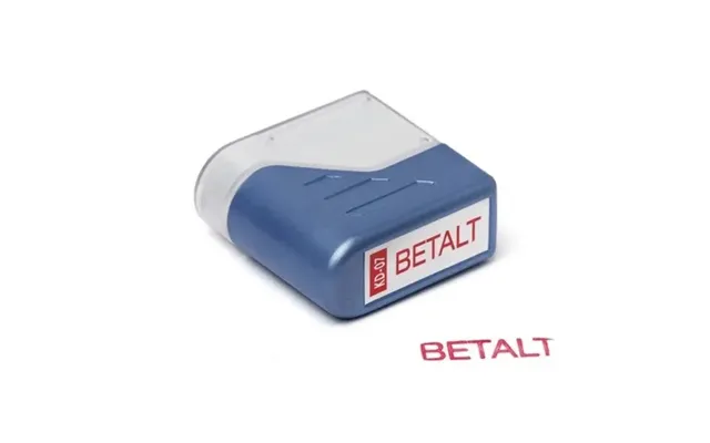 Stempel Deskmate Betalt Rød Tekst