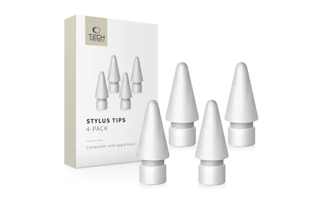 Tech-protect Stylus-spidser 4-pack Apple Pencil White