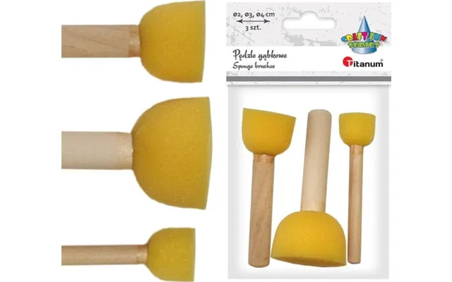 Titanum Flat Sponge Brushes - Mix 3 Pcs.