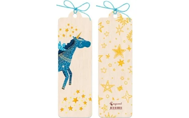 Unicorn Bogmærke I Træ