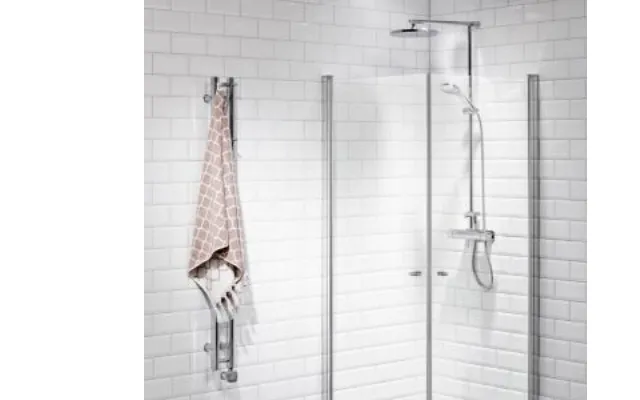 Vetro Svingdør 99x200 - Justerbar Aluprofil, 6mm Hærdet Klart Glas, Easyclean, Lige