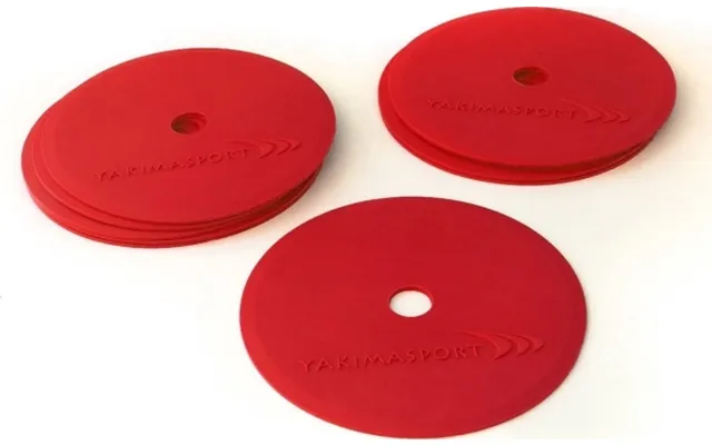 Yakimasport Flat Field Markers Markeringsmåtter - 10 Stk. Rød