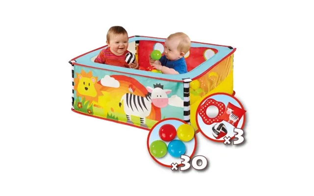 Zebra Boldebad Med 30 Bolde Og 3 Stk. Legetøj