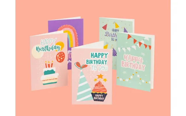 Fødselsdagskort Happy Birthday To You - 10-pak