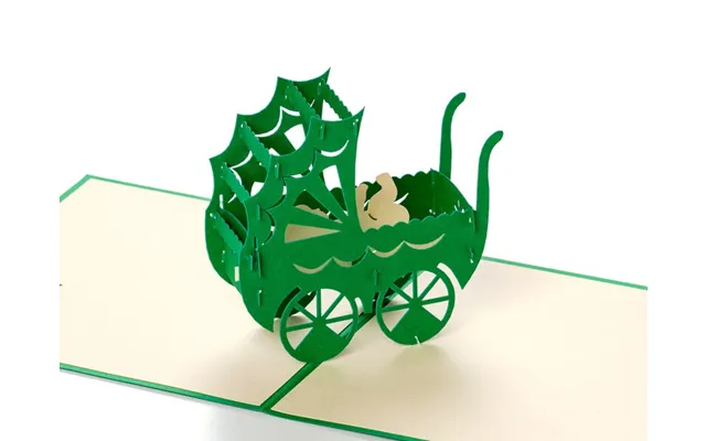 Pop Up-kort- Babykort Med Barnevogn