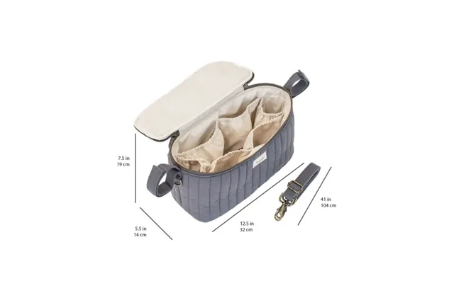 3 Sprouts Opbevaringskurv Til Klap- Og Barnevogn Organizer - Quilt Koksgrå