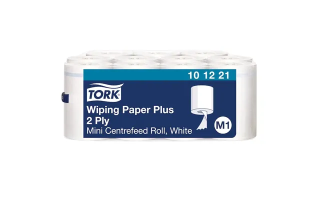 Aftørringspapir Tork M1 Plus Mini Centerfeed 2-lags Hvid - 11 Ruller Pr