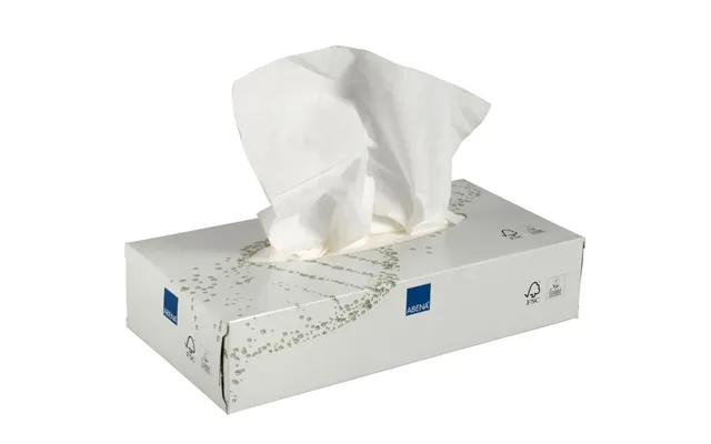Ansigtsservietter Abena Care-ness Excellent, 2-lags, 20x19,5 Cm, Hvid, Nyfiber - 40 Pakker X 100 Stk