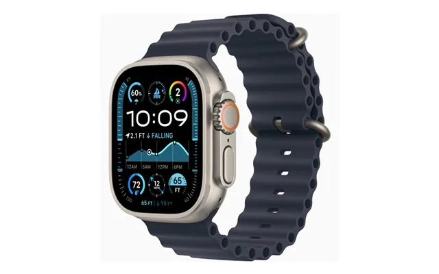 Apple Watch Ultra 2 Gps Cellular 49mm Natural Titanium Case With Navy Ocean Band