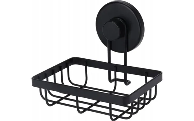 Badeværelseskurv Til Sæbebar Med Sugekopper - Sort 13,4 X 11,5 X 11,5 Cm