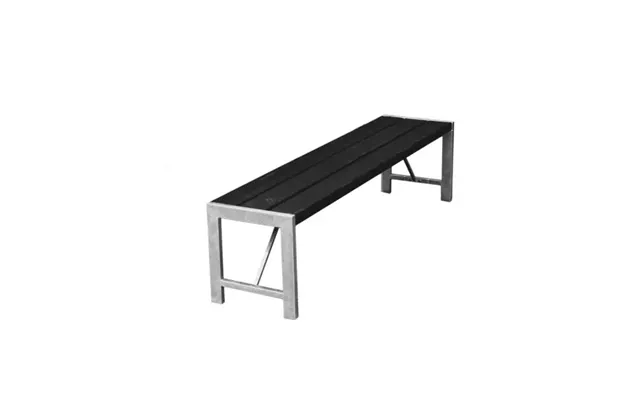 Bænk H-model Sort Grundmalet Og Galvaniseret Stel
