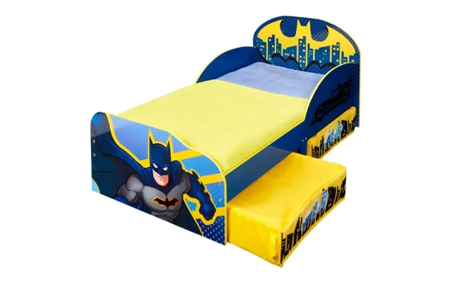 Batman Juniorseng Med Bund Og 2 Store Opbevaringskuffer I Stof