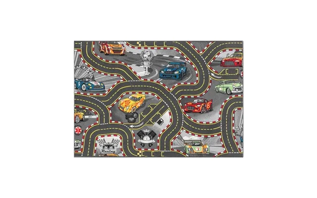 Bil Legetæppe ''racers'' 95 X 133 Cm - Antracit