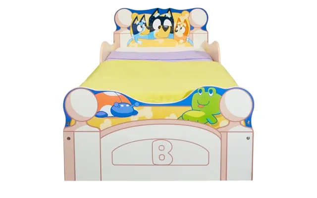 Bluey Juniorseng Med Bund Og 2 Store Opbevaringskuffer I Printet Stof