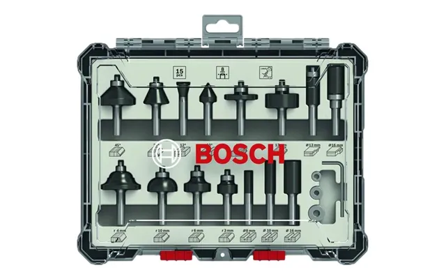 Bosch Fræserjern - Sæt Med 15 Stk. Ass. Str.