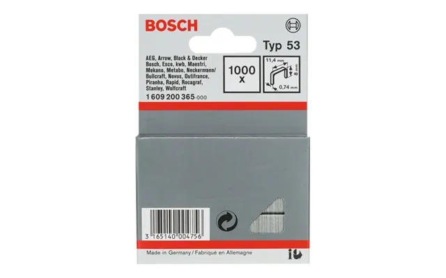 Bosch Klampe Type 53 11,4x0,74x8mm 1000 Stykker