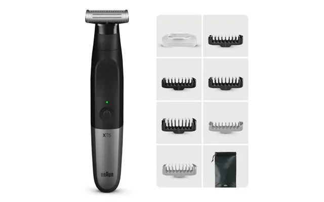 Braun Series Xt5 Trimmer For Face And Body 6 In 1 Black & Space Grey