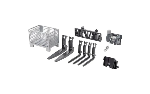 Bruder Box-type Pallet - Winch And Forks For Frontloader Accessories
