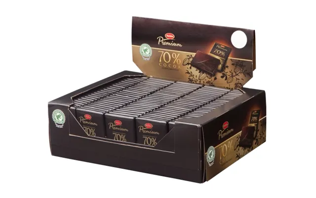Chokolade Marabou Premium 70% Mørk 10g - 120 Stk.