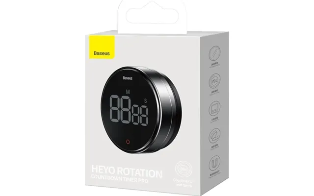 Digital Countdown Timer Baseus Heyo Rotation Pro - Black Fmds000013