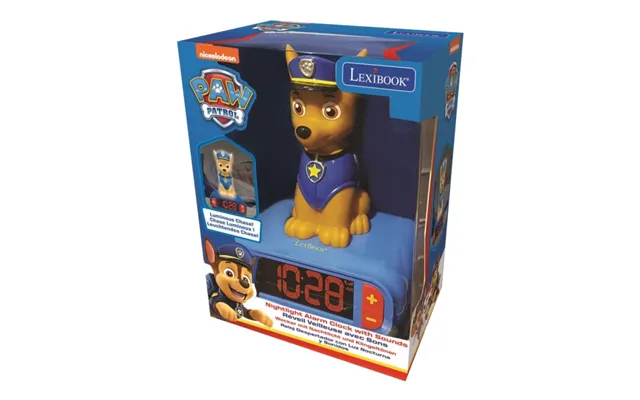 Digitalt Vækkeur Med Natlys 3d Paw Patrol Chase Figur Og Lydeffekter
