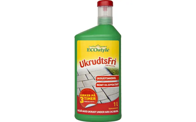 Ecostyle Ukrudtsfri Kvik Koncentrat Blandes Op Med Vand. Blandingen Sprøjtes Direkte På Ukrudtet
