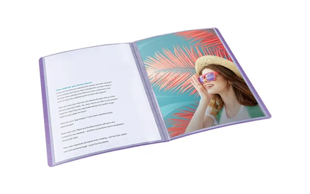 Esselte Colour'breeze Displaybog Med 60 Lommer Lavendel - 4 Stk