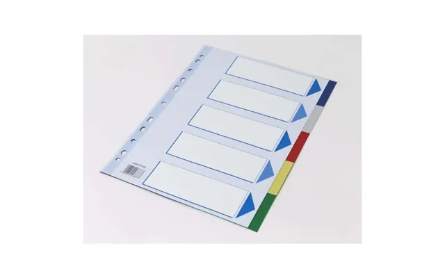 Faneblade Q-line A4 Plast Med Karton Forside 5-delt - 25 Sæt