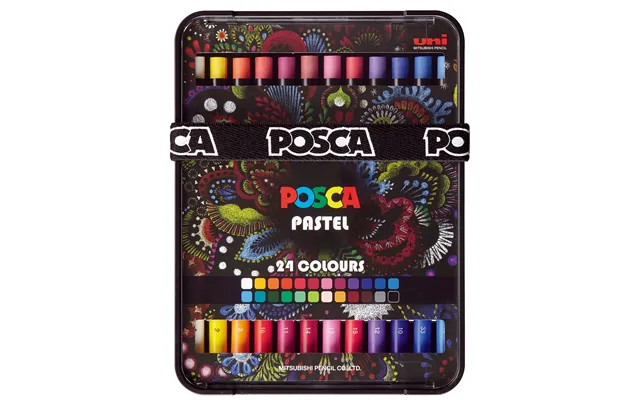 Farvekridt Posca Pastel - Med 24 Stk. Ass. Farver