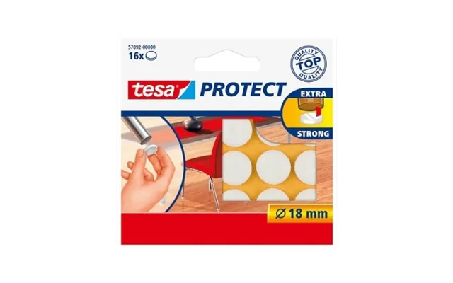 Filtpuder Tesa Hvide Ø18mm 16 Stk Pak