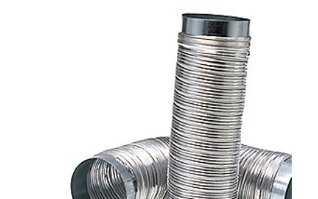 Flexkanal Ø 100 Længde0.35-1m - Udtræksstik Med Falset Aluminiumsbånd