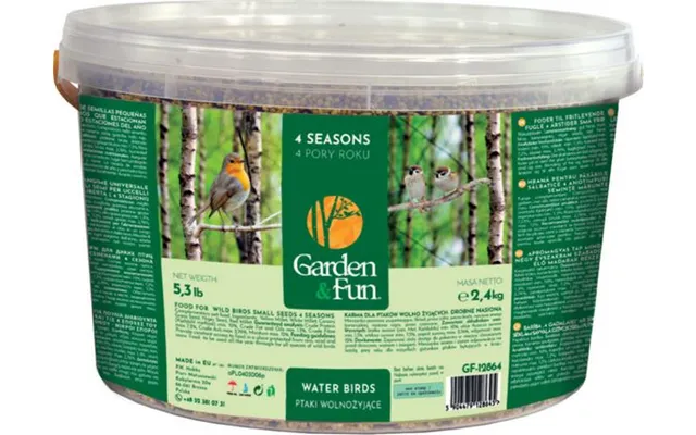 Garden&amp Fun Fritlevende Fuglefoder Fine Frø - 4 Sæsoner 2,4 Kg