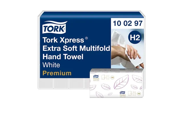 Håndklædeark Tork H2 Xpress Premium Extra Soft Multifold Hvid - 21 Pakker X 100 Stk