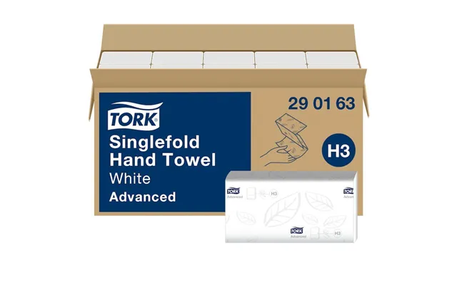 Håndklædeark Tork H3 Advanced Singlefold 2-lag Hvid - 15 Pakker X 250 Stk
