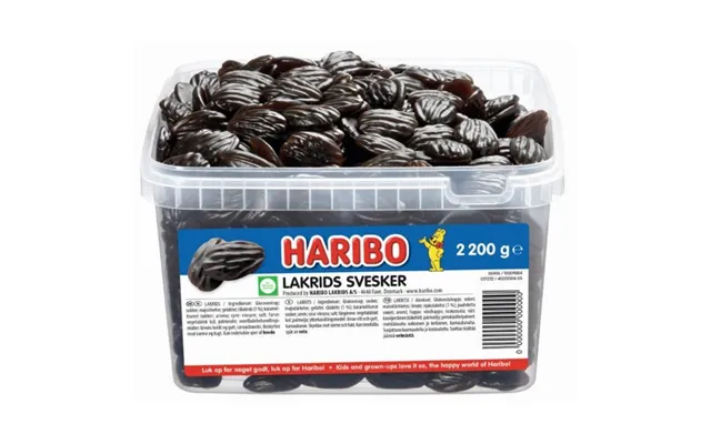 Harbio Lakrids Svesker 2,2 Kg I Plastbøtte