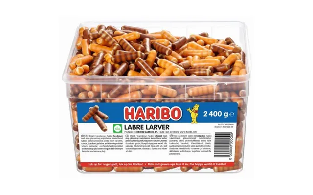 Haribo Labre Larver 2,4 Kg I Plastbøtte