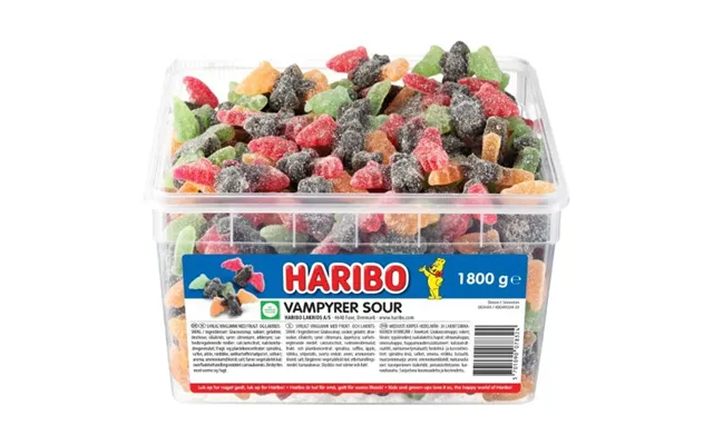 Haribo Vampyrer Sour 1,8 Kg I Plastbøtte
