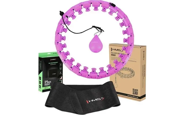 Hms Hula Hoop-sæt Hhw12 Violet Med Studs Og Vægte Bælte Br163 Sort Plus Size