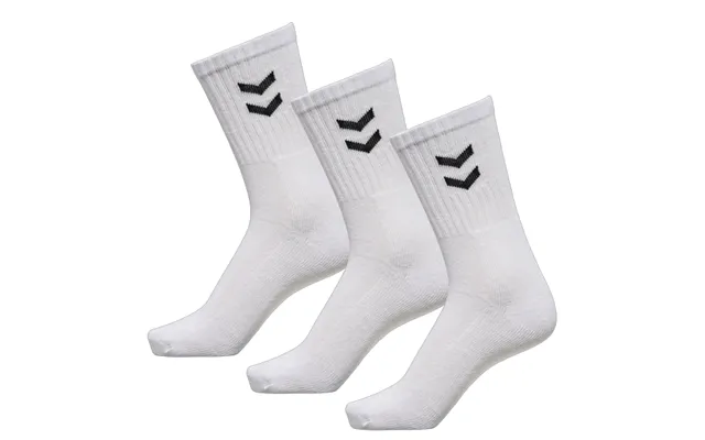 Hummel 022030 Basic Sokker 3-pak 9001 Hvid Str. 12 41-45