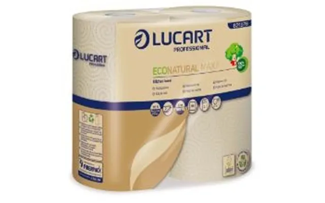 Køkkenrulle Lucart Econatural Maxi 2-lags Ø12.7cm L33mxb22.8cm Genbrug Natur,15 Pk X 2 Rl X 1 Stk Krt