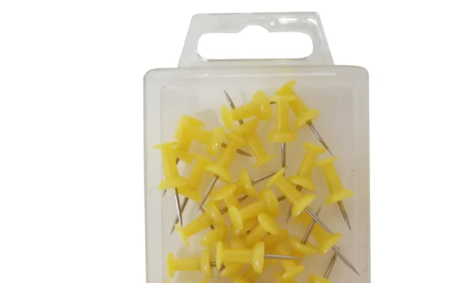 Kortnåle Push Pins Gul - 30 Stk.
