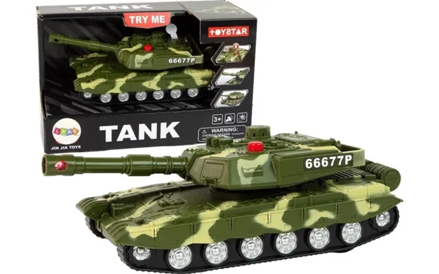 Leantoys Militærtank Tryk- Og Friktionsdrevet Lyde Lys